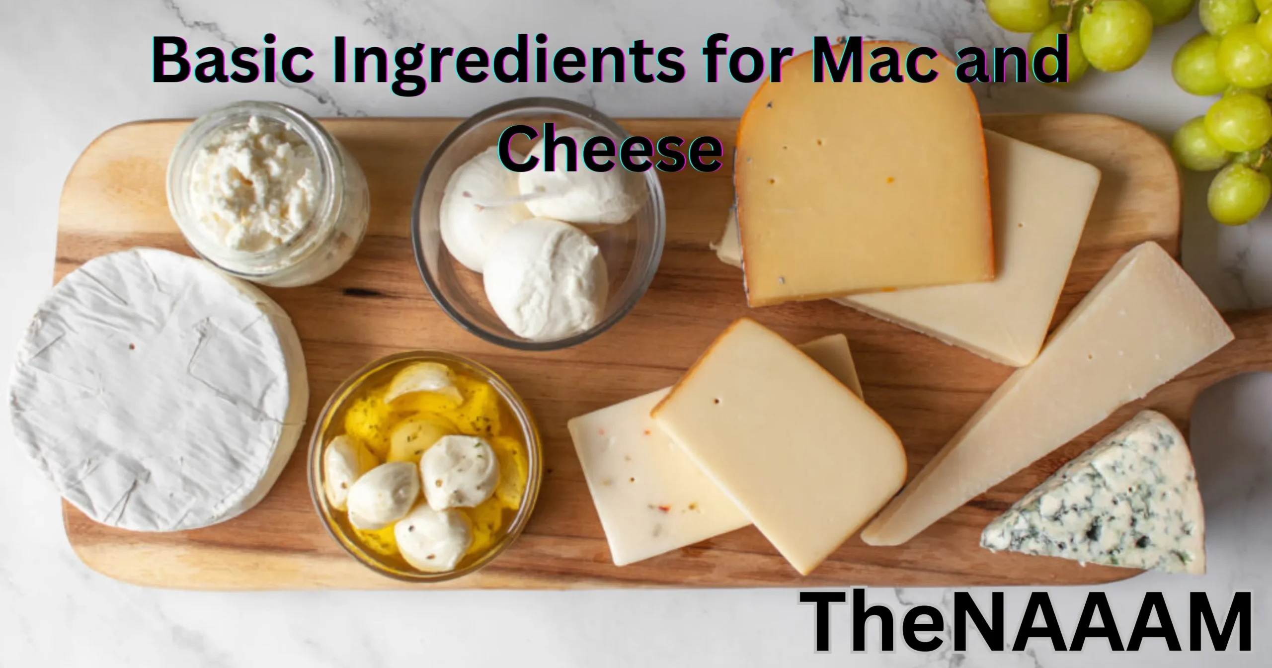 Basic Ingredients for Mac and Cheese