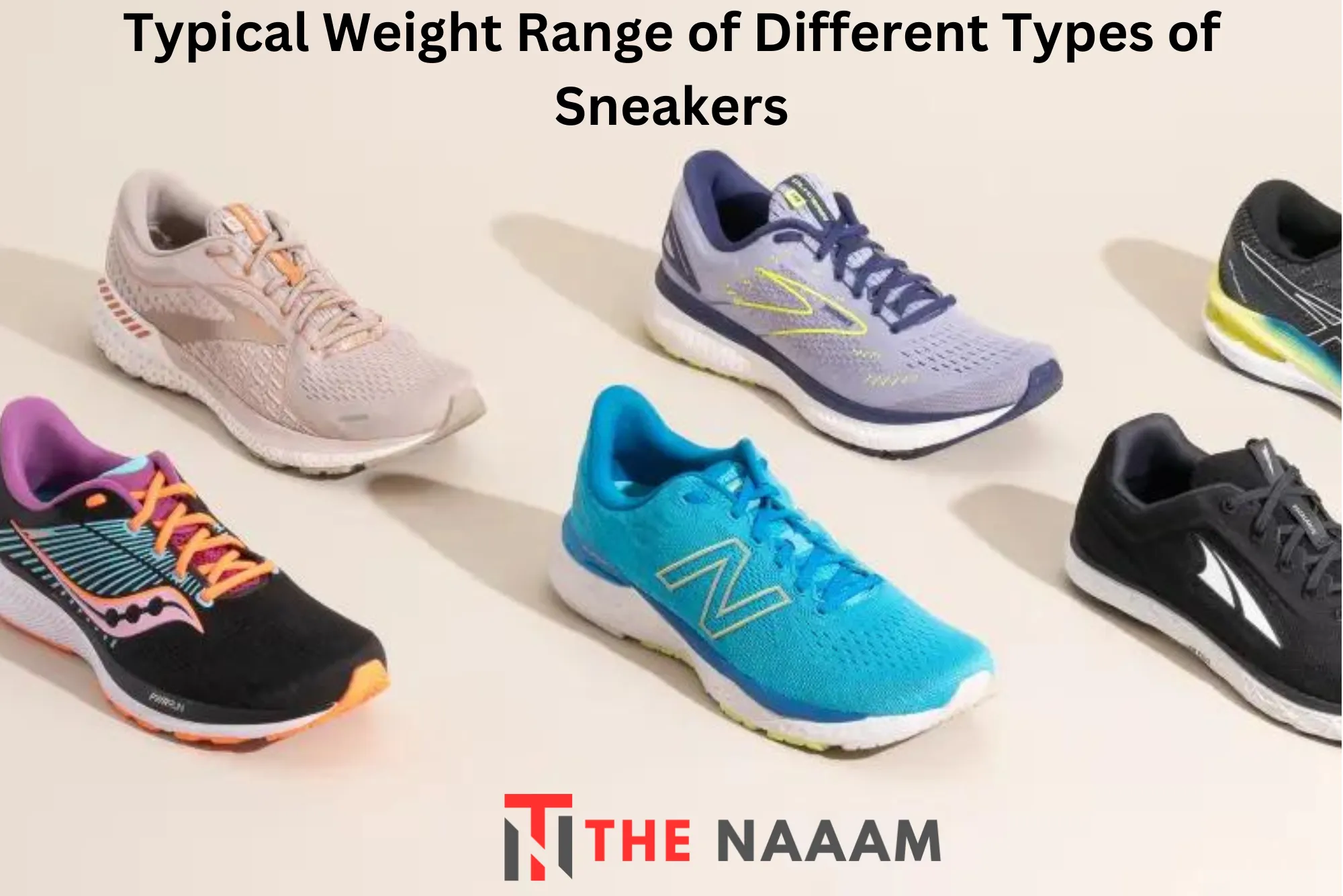 Typical Weight Range of Different Types of Sneakers